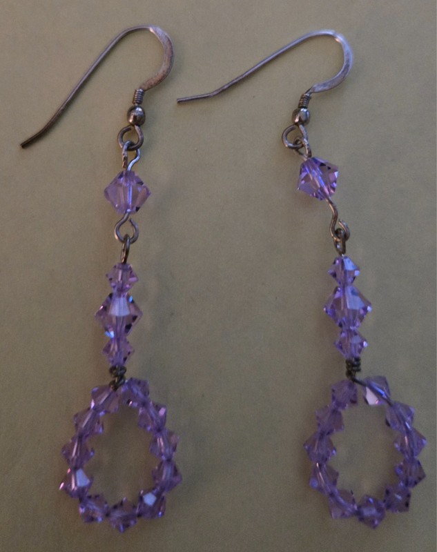 sterling silver crystal drop dangle earrings 925
