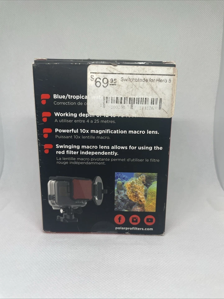 Red Macro Switchblade 5 Combo Filter PolarPro for GoPro HERO5-6 HERO7 super suit - Image 3 of 4