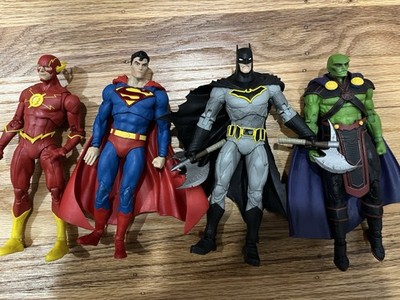 McFarlane Action Figure Lot superman batman martian man hunter flash