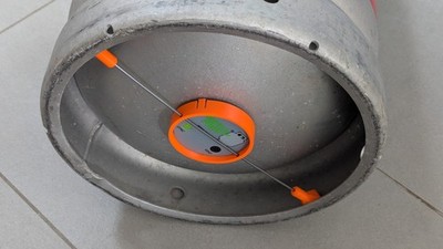 Halter für Mopeka Pro Gasflaschensensor an 11kg Aluflasche