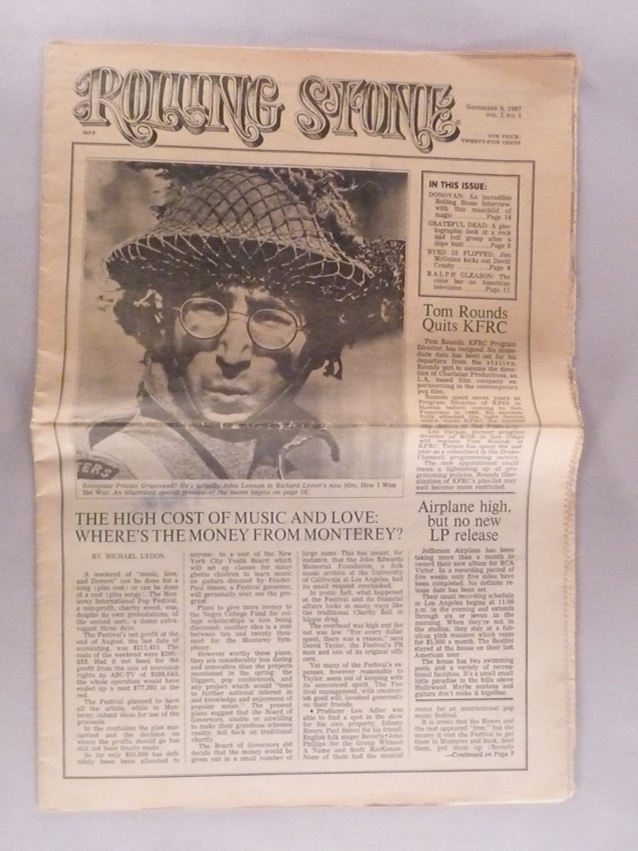 Rolling Stone #1 - November 9, 1967 ~~ original first issue | eBay