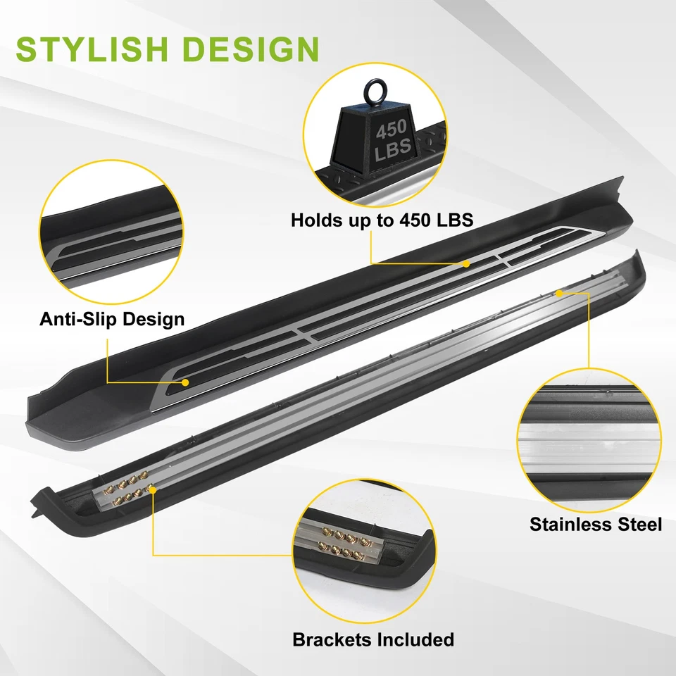 2P Side Steps Fits Toyota Highlander XU70 2022 - 2025 Running Boards Nerf Bars Foto 3 de 4