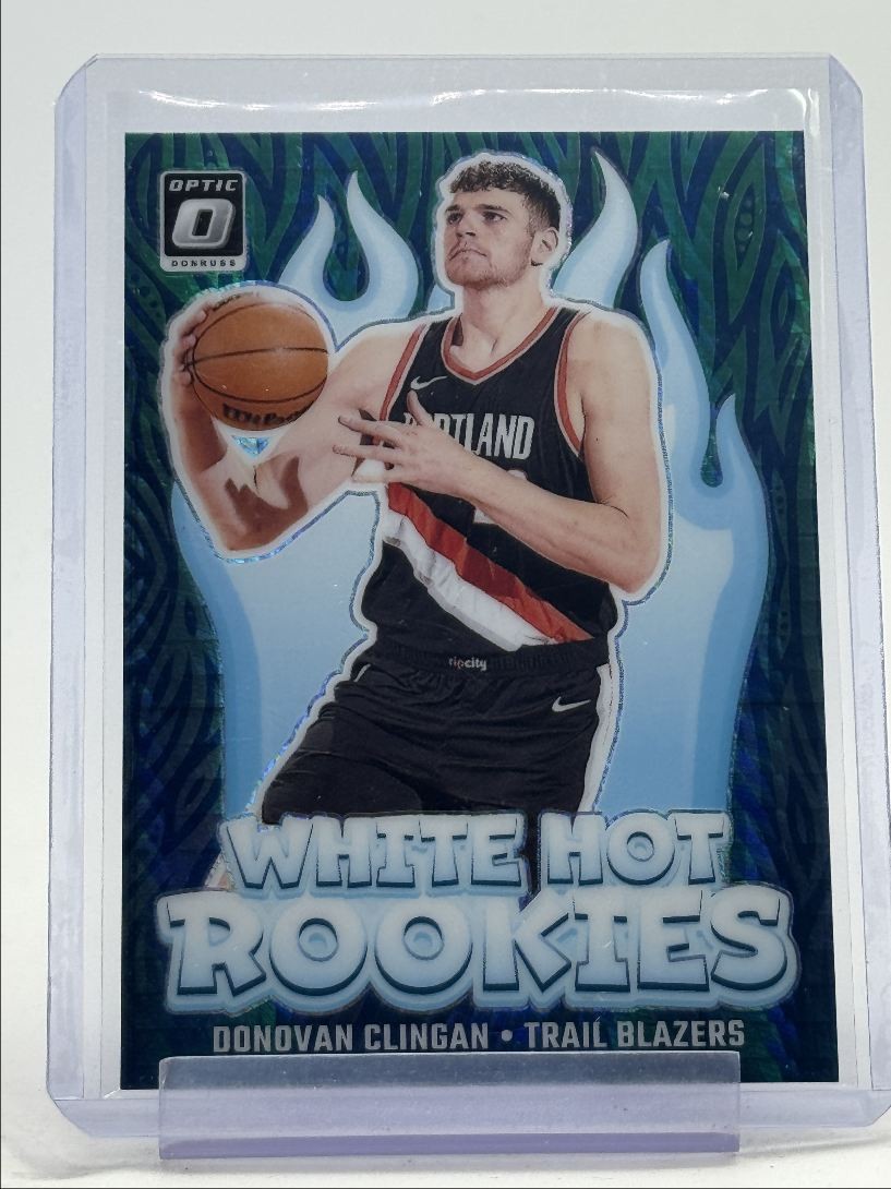 DONOVAN CLINGAN 2024-25 OPTIC WHITE HOT ROOKIES HYPER GREEN RC /249 Q5686