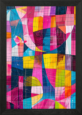 Geometric Abstract Art Framed Wall Art Poster Canvas Print Picture