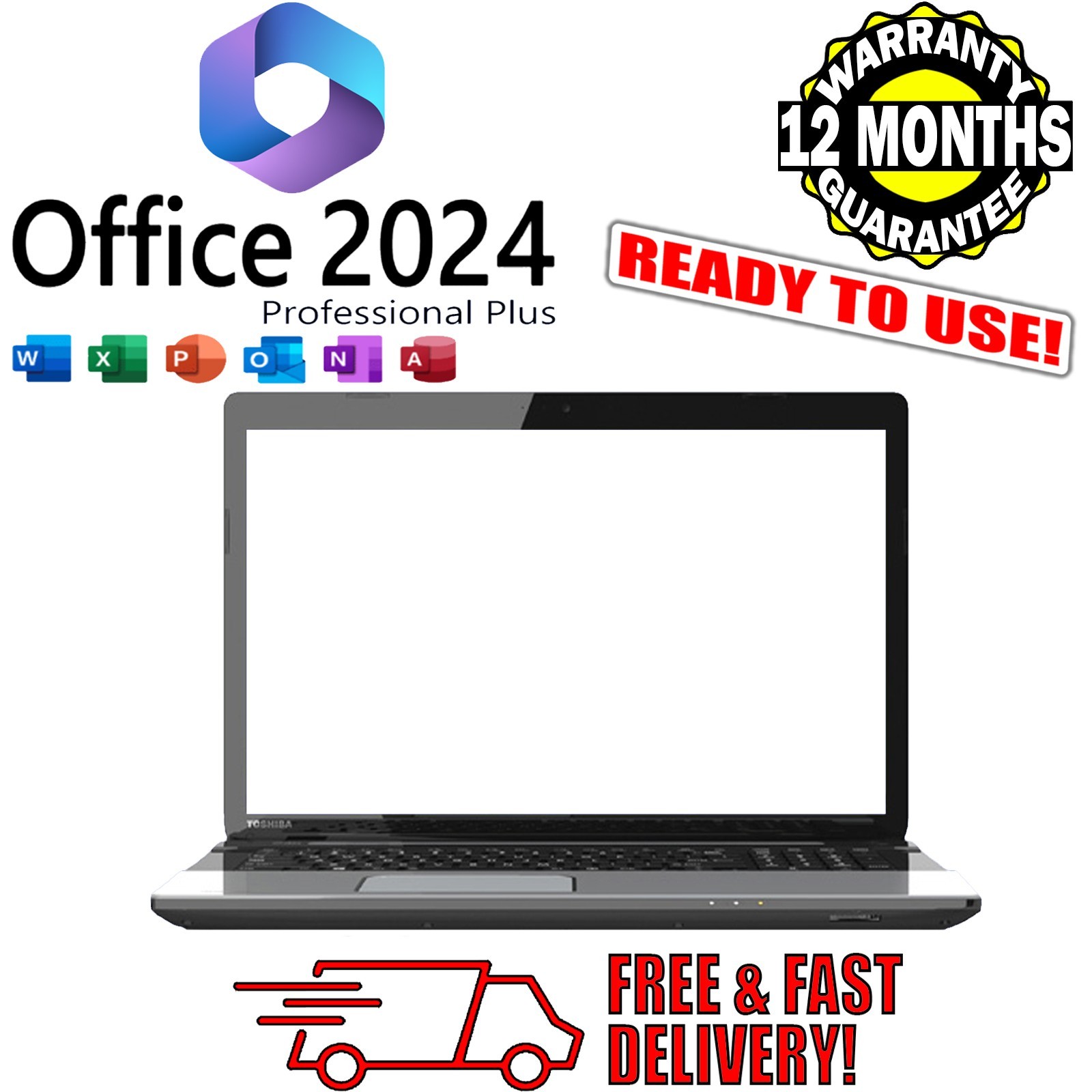 Toshiba Satellite L70-B 17.3" Inch W11 Office i5 8GB 256GB SSD WARRANTY Laptop