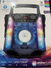 Shineduets Bluetooth karaoke system Singing Machine Voice Assistant Mic Included