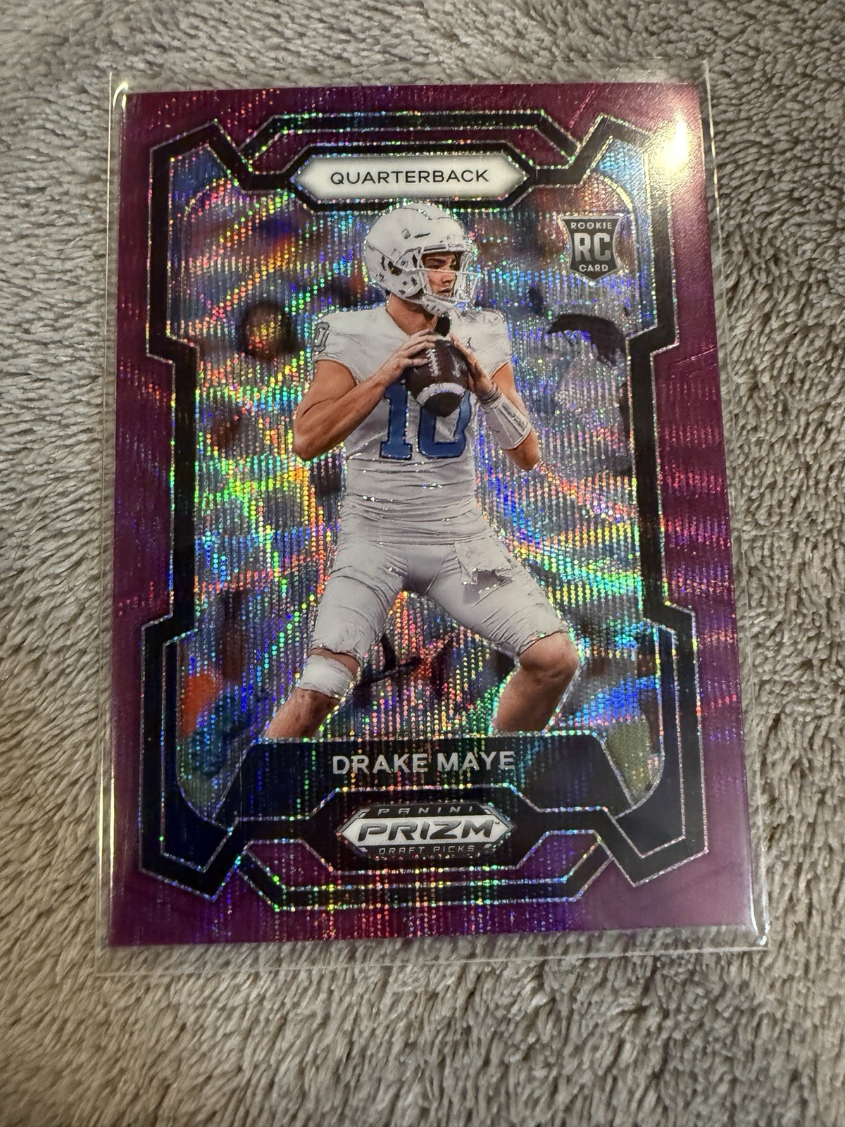 2024 Panini Prizm Draft Picks - Drake Maye #103 Purple Wave Prizm (RC)