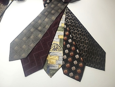 Mens Neck Tie Croft & Barrow  Assorted Brands and Colors Silk  Lot of 5 Ties