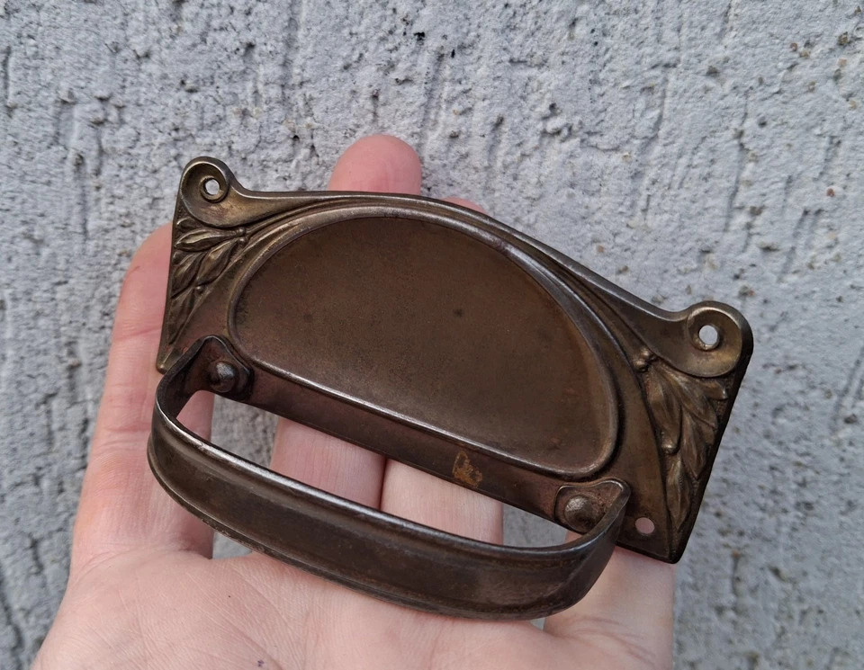 ANCIENNE POIGNÉE DE MEUBLE , en metal blanc, L=8,6 cm N°121C - Photo 2/4