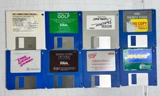 Vintage Amiga Games Lot of 8 Originals Bard's Tale Leisure Suit Larry Untested