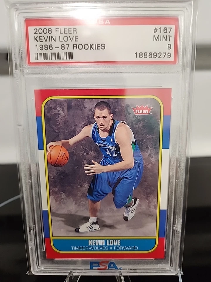 Fleer Kevin Love 2008 1986-87 Style Rookies PSA MT. 9 #167-T-Wolves Foto 2 de 4