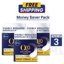Nivea Q10 Power Anti Wrinkle Firming Night Cream 50ml-PACK OF 3
