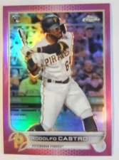 2022 Topps Chrome Pink Refractor Rodolfo Castro Rc #7 PRIDTINE COND NMOB 