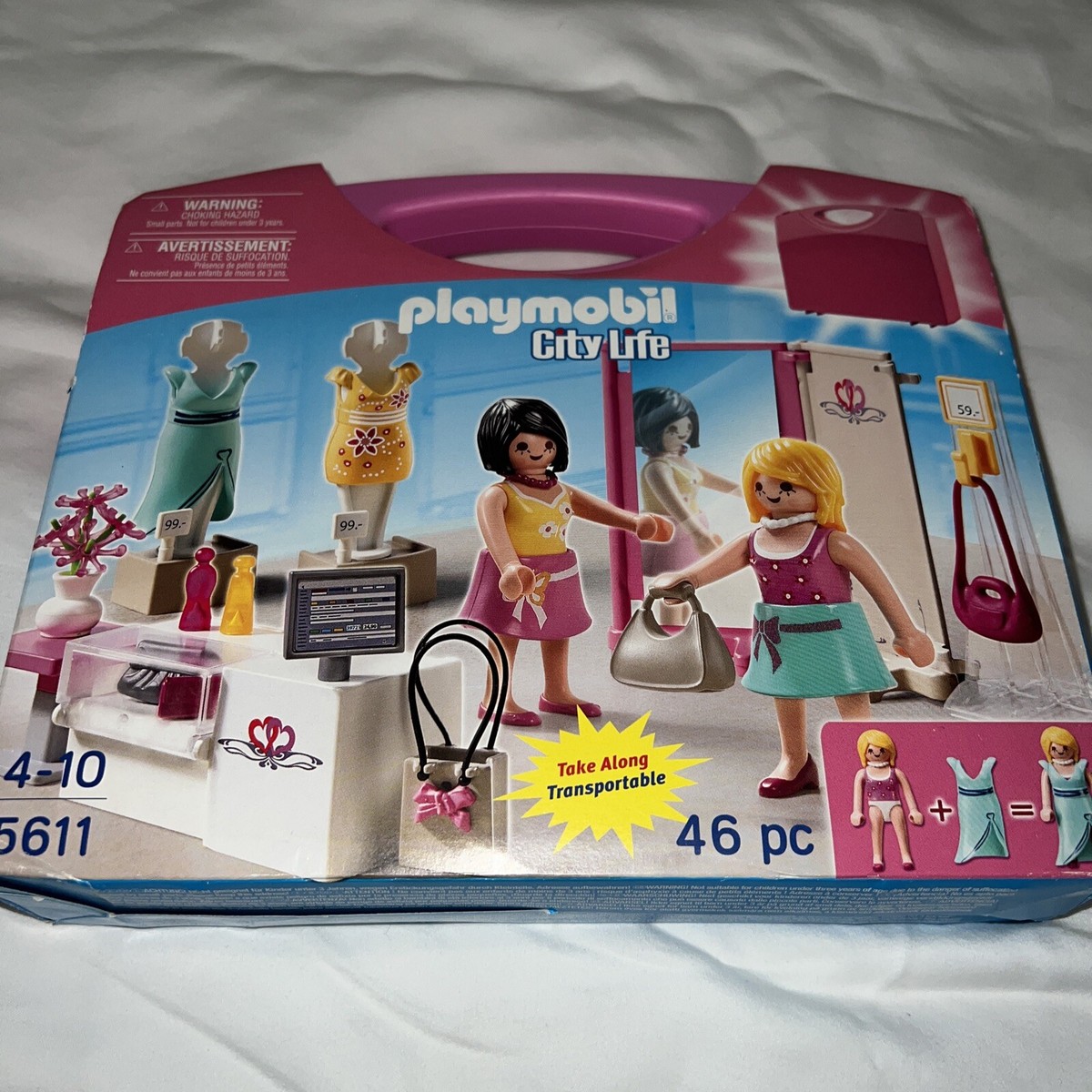 Playmobil 5611 City Life Dress Shop Fashion Boutique and Case
