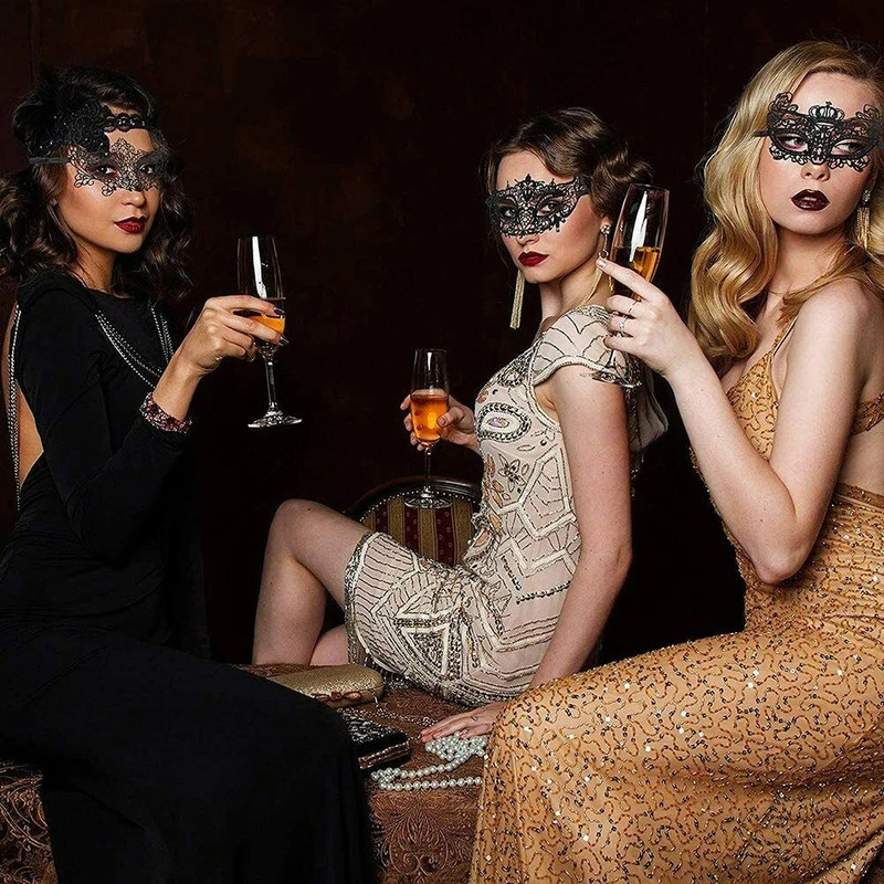 Sexy Women Black Lace Eye Face Mask Masquerade Party Ball Prom Halloween Costume - Image 3 of 4