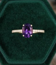 Stunning Amethyst Ring  Handcrafted Sterling Silver Jewelry  February Birthstone