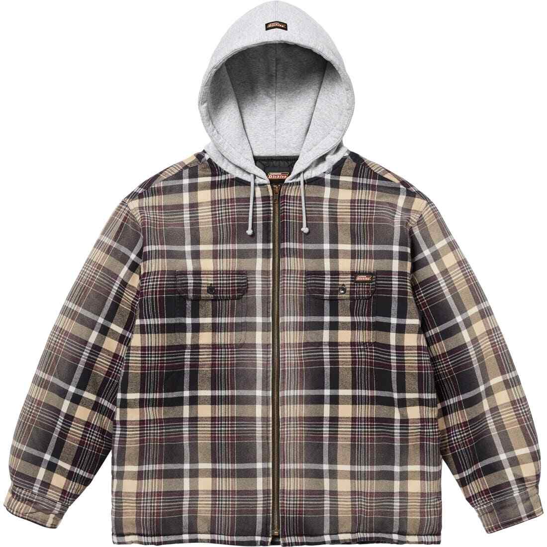 Supreme Dickies Plaid Hooded Zip Up Shirt 2colors White Supreme Dickies Plaid Hooded Zip Up Shirt 2colors White