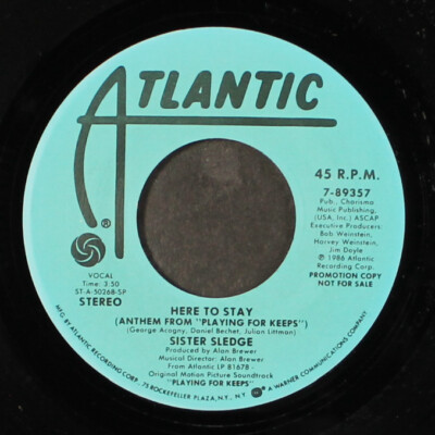 SISTER SLEDGE: here to stay / same ATLANTIC 7'' Single 45 RPM