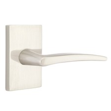 Emtek 5112 POS RH US15 Rectangular Rosette Poseidon Lever Satin Nickel