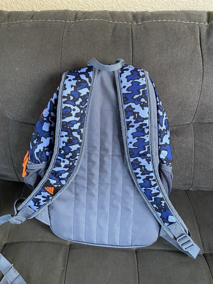 adidas blue camo classic backpack Blue Camo With Orange Adidas Backpack