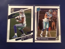 2021 Donruss Optic #21 #242 SIMI FEHOKO ROOKIE & MICHAEL GALLUP Lot 2 Cowboys