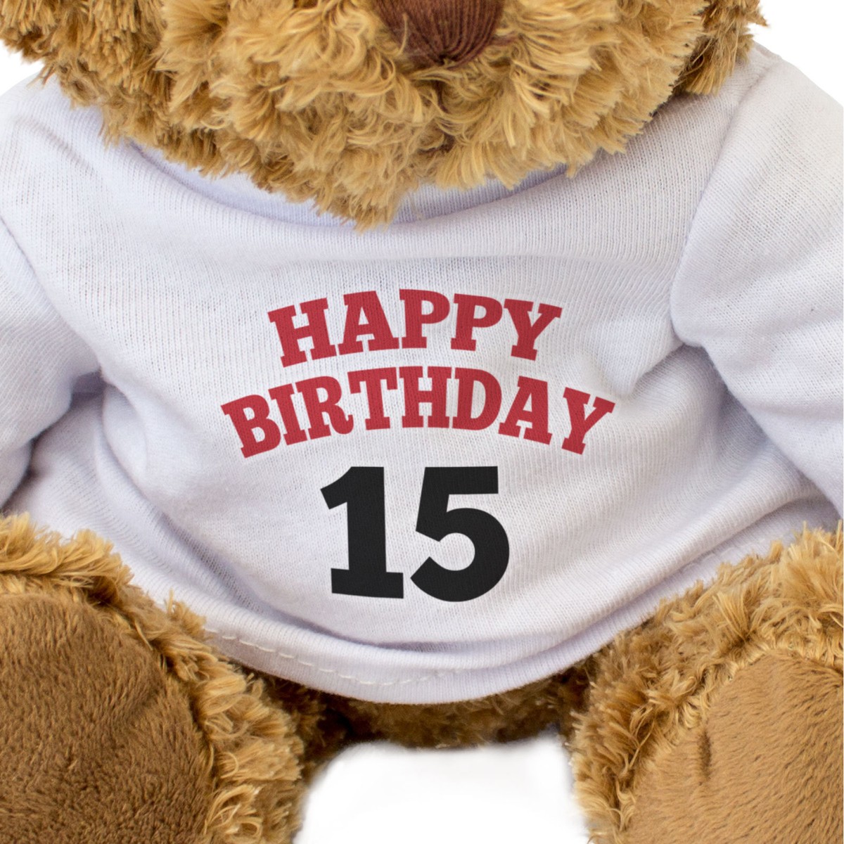Neuf - Joyeux Anniversaire 15 - Ours en Peluche - Mignon