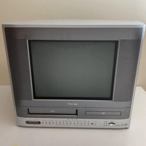 Toshiba 14" MW14F51 FST TV VCR DVD Combo Retro Card Slot TESTED No Remote READ