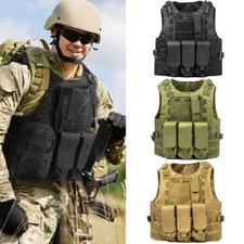 Tactical Military Vest Outdoor Airsoft Gun Paintball Hunting Plate Carrier Vest