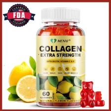 60PCS Collagen Gummies - Skin Elasticity Support & Vitamin C Enriched Formula