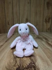 Vintage Ty Beanie Baby Hoppity The Pink Easter Bunny Rabbit Plush 1996