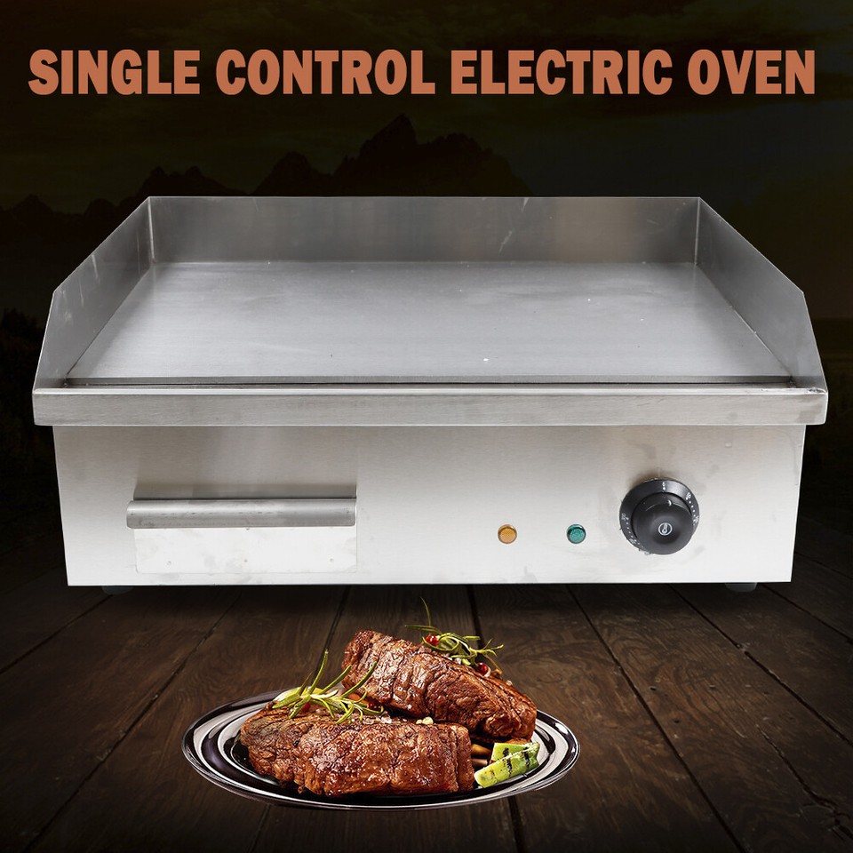 3KW Electric Griddle Grill Hot Plate Cooktop Commercial Shop BBQ Cook