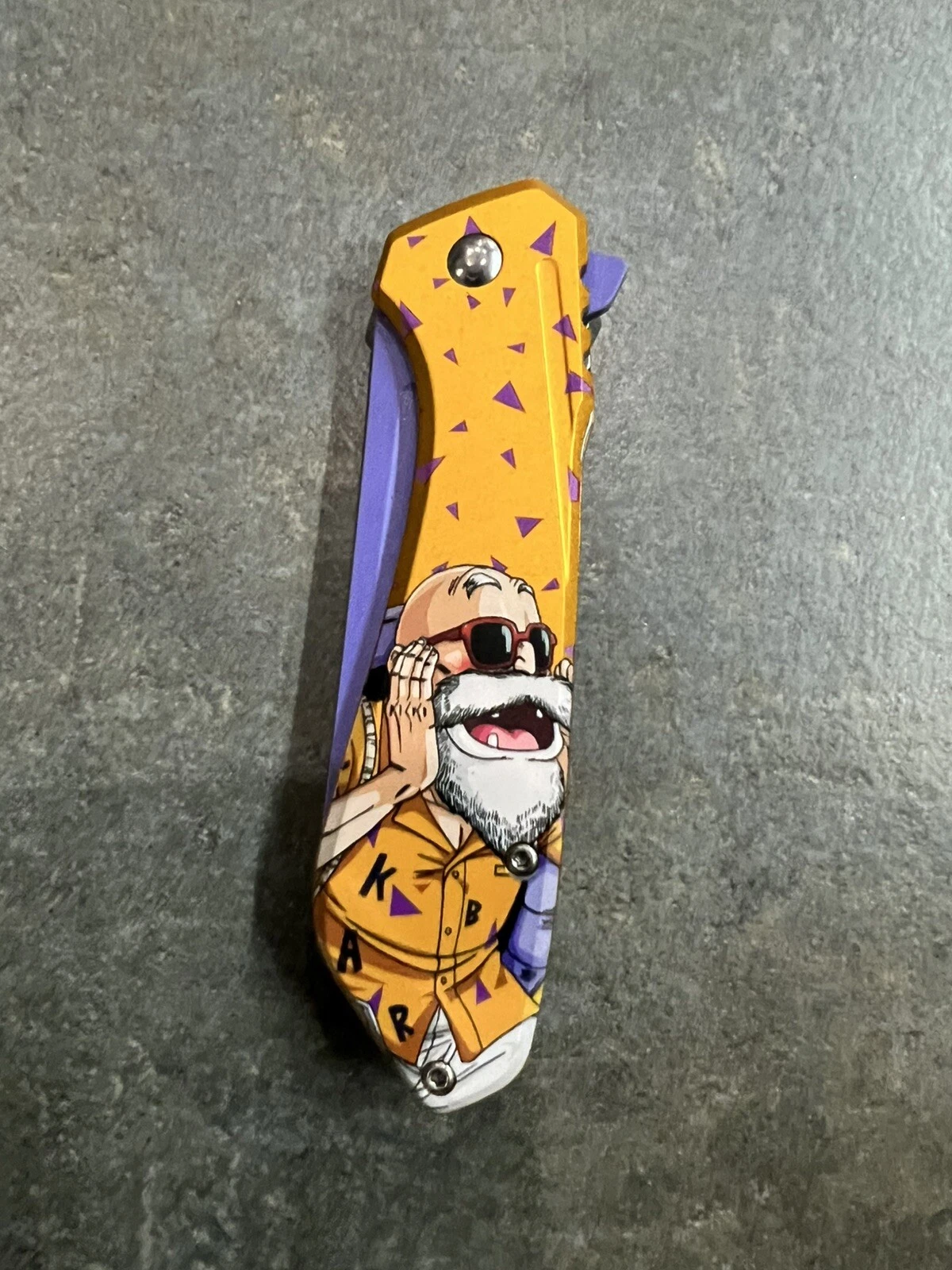 Master Roshi Dragon ball Z Super Metal Tactical Spring Assisted Pocket Knife9”