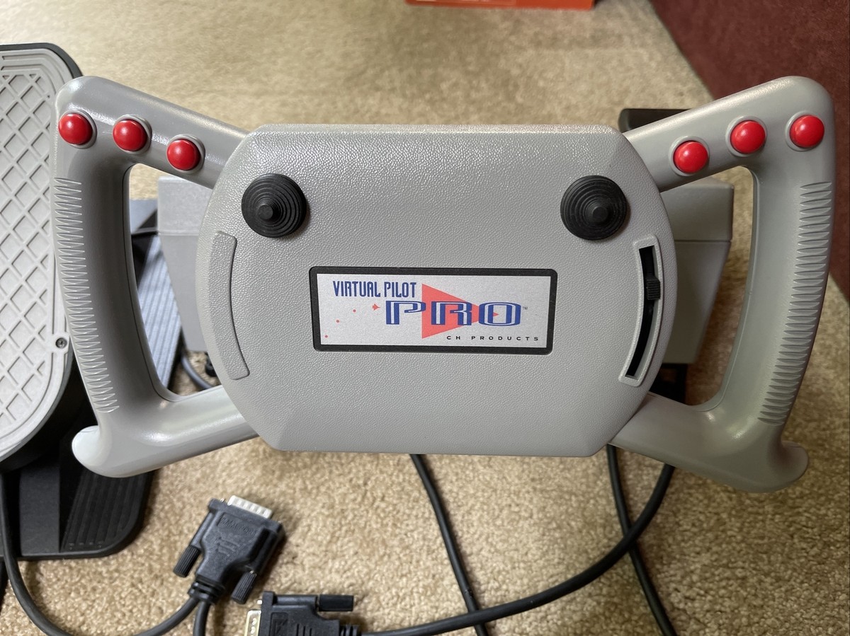 CH Products Pro Pedals And Virtual Pilot Yoke Joy Stick …Perfect