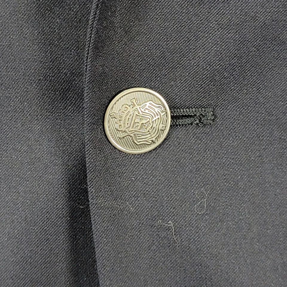 Michael Kors Men's Sport Coat Blazer Two Button Deep Navy Twill Wool Poly 38S - Image 4 of 4