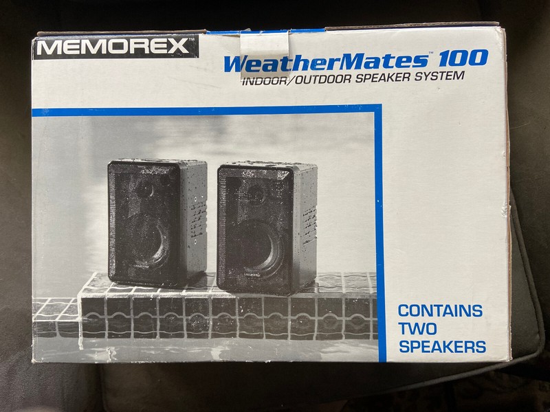 memorex weathermates 100 indoor / outdoor speakers system Black 320028-00