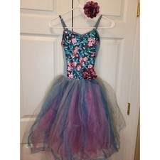 Women Curtain Call Dance Costume Blue Purple Remember Me E2040 Tutu Size AM