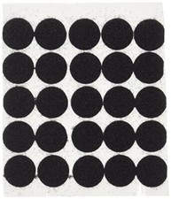 100 Sets Hook  Loop Fastener Coins/Dots Adhesive-Backed 20mm Free Ship BLACK
