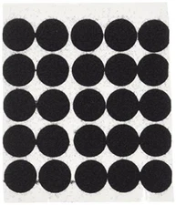 100 Sets Hook & Loop Fastener Coins/Dots Adhesive-Backed 20mm Free Ship BLACK