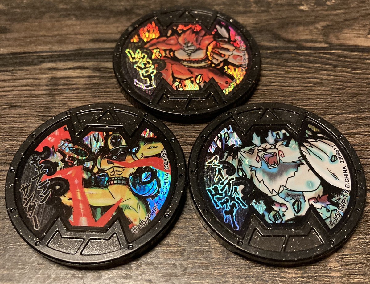 YoKai Watch B Medal Set of 3 Rubeus J Hardy Hound Captain Thunder Busters |  eBay