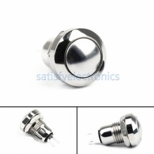 5 Pcs 8mm Mini 1NO 2Pin Metal Momentary Push Button Switch 0.5A/250VAC NEW