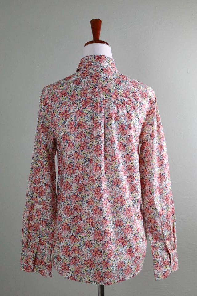 Camisa Top J.CREW $120 Popover en Liberty Art Rosa Remolino Pétalos Floral Talla 2 Foto 4 de 4