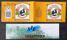 2 alte Etiketten: " Schillerbrunnen Bad Lauchstädt + TAFELWASSER "  ,B. Lauchst.