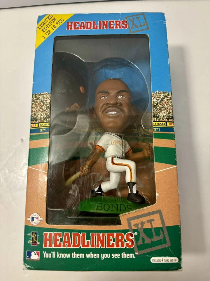 (11) Lote estampado sobre jugadores deportivos MLB de colección con cabezas de cartel Barry Bonds Foto 2 de 4