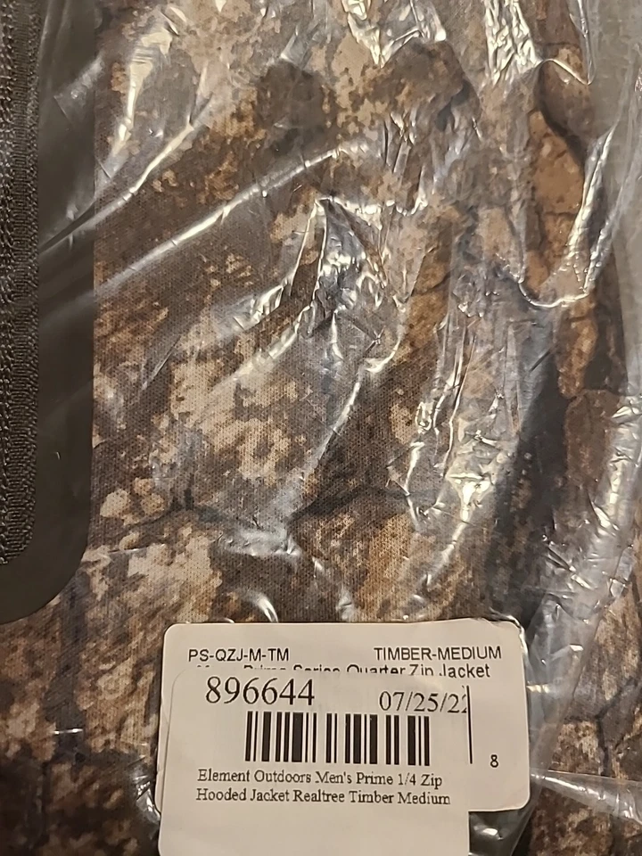 Element Outdoors Men's Prime 1/4 Zip Hooded Jacket (Realtree Timber) MEDIUM - Image 3 of 3