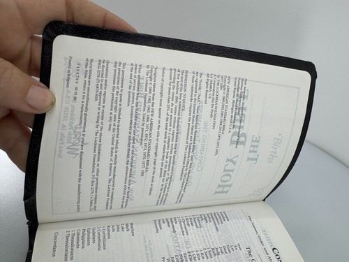 NASB New American Standard Genuine Leather Slim Pocket Holy Bible 1995 updated - Picture 2 of 9