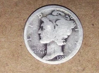 1923  P     MERCURY  SILVER   ACTUAL  COIN                           90515231-06