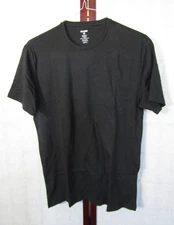 NWT True Classic Black Cotton/Polyester Short Sleeve Crew Neck Shirt Men's M