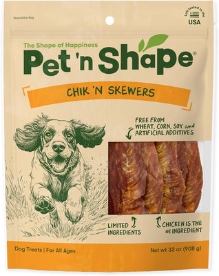 Pet 'N Shape Chik 'N Skewers   Chicken Wrapped Rawhide Dog Chew
