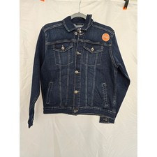 Children's Place Stretch Denim Jacket XL TG Adams Wash Girls Blue Button Front