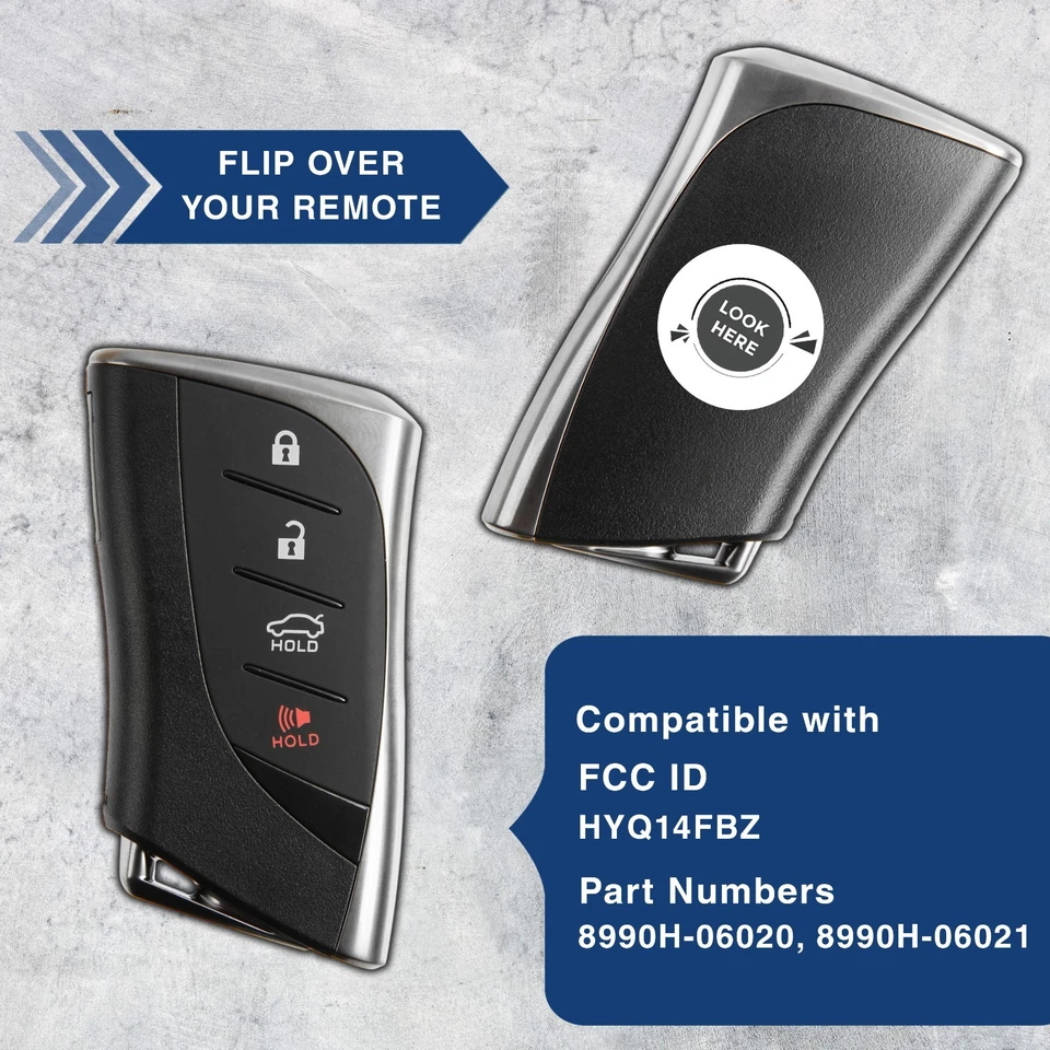 Remote Key Fob for 2020-2025 LEXUS ES250 ES300H ES350 (HYQ14FBZ, -06020, -06021) - Image 4 of 4
